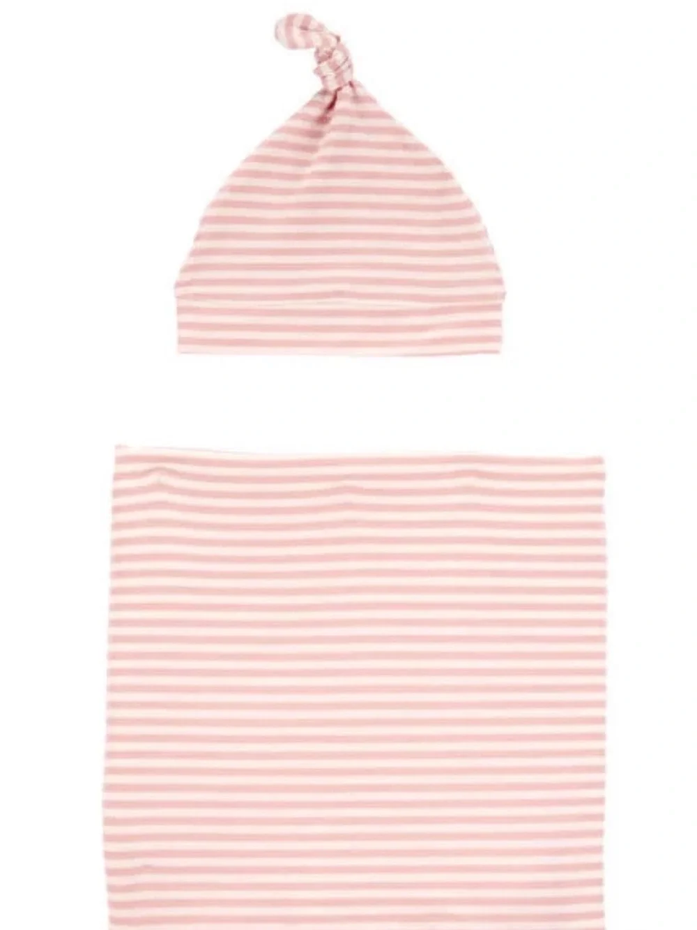 Carter's Pink & White Striped Baby Sleep Sack with Knot Hat